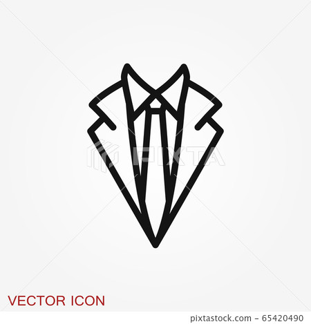 Suit vector icon symbol isolated on background.. - Stock Illustration ...