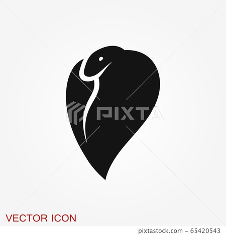 Snake vector icon, animal symbol isolated on Snake vector icon, animal symbol isolated on 65420543
