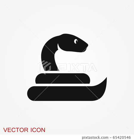 Snake vector icon, animal symbol isolated on 65420546
