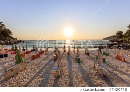 Marble beach. Thassos Islands, Greece 65420736