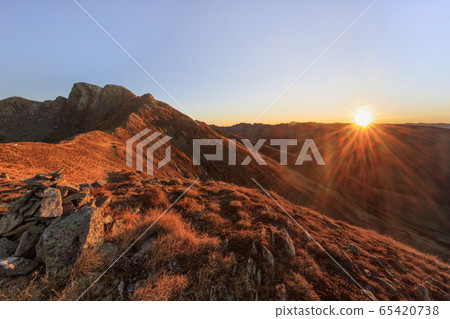sunrise in Fagaras Mountains, Romania sunrise in Fagaras Mountains, Romania 65420738