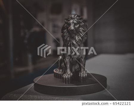 Object printed on metal 3d printer close-up. 65422121