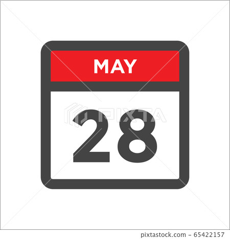 May 28 calendar icon w day of month May 28 calendar icon w day of month 65422157