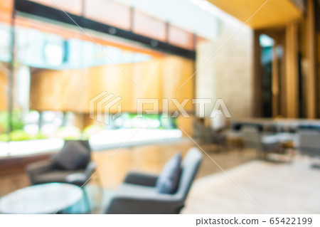 Abstract blur and defocus lobby decoration in hotel 65422199