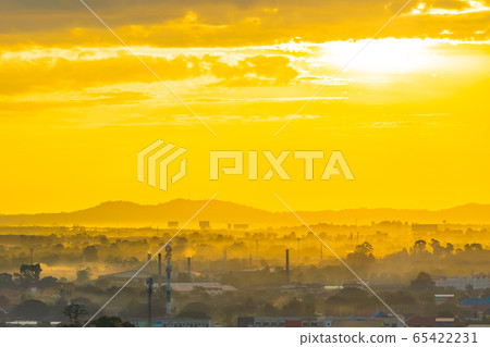 Beautiful landscape of sea ocean around Pattaya city in Thailand at sunset time 65422231