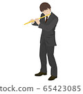 Man playing the flute 65423085
