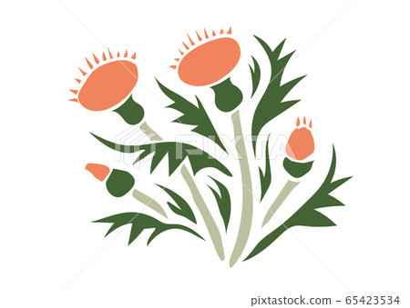 矢量日本素材簡單薊 65423534