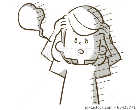 A woman in an empty state 65423771