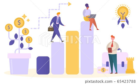 Expert team on graph analysis and business verification, financial report research concept, cartoon style vector illustration. Expert team on graph analysis and business verification, financial report research concept, cartoon style vector illustration. 65423788