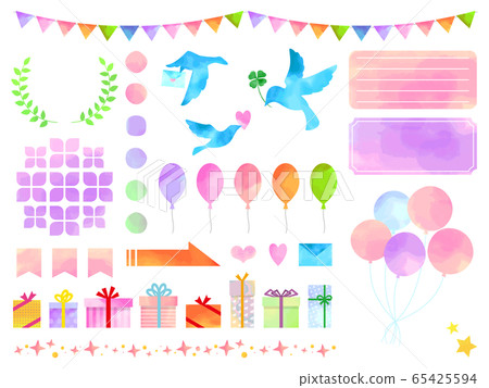 Frame watercolor set Frame watercolor set 65425594