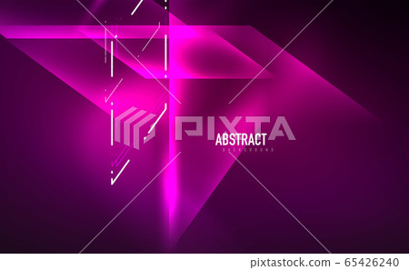 Dynamic neon shiny abstract background. Trendy abstract layout template for business or technology presentation, internet poster or web brochure cover, wallpaper 65426240