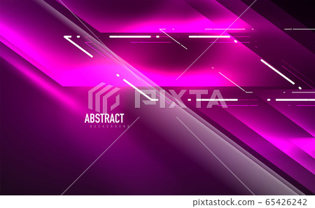 Dynamic neon shiny abstract background. Trendy abstract layout template for business or technology presentation, internet poster or web brochure cover, wallpaper Dynamic neon shiny abstract background. Trendy abstract layout template for business or technology presentation, internet poster or web brochure cover, wallpaper 65426242