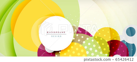Trendy simple circle abstract background, dynamic motion concept. Vector Illustration For Wallpaper, Banner, Background, Card, Book Illustration, landing page 65426412