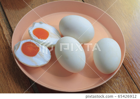 Salted duck egg on the tabel 65426912