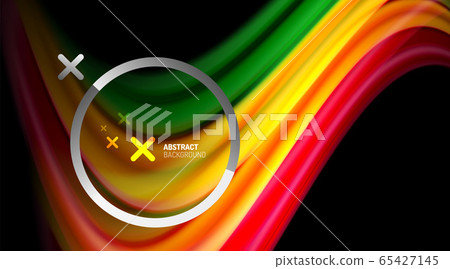 Swirl, curve blurred color lines, holographic rainbow liquid style gradient waves for Wallpaper, Banner, Background, Card, Book Illustration, landing page 65427145
