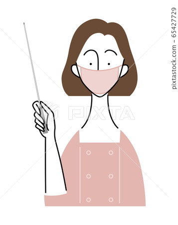Woman with an indicator stick / Esthetician / Wearing a mask Woman with an indicator stick / Esthetician / Wearing a mask 65427729