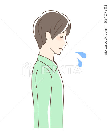 一個可悲的男人的側面 一個可悲的男人的側面 65427802