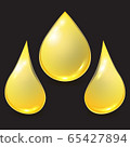 Vector set golden different oil or honey drops 65427894