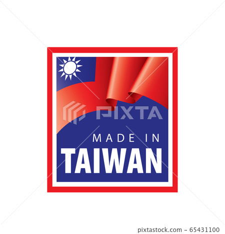 Taiwan flag, vector illustration on a white background 65431100