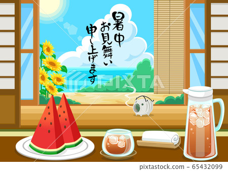 Summer visit template / summer feature watermelon barley tea Summer visit template / summer feature watermelon barley tea 65432099