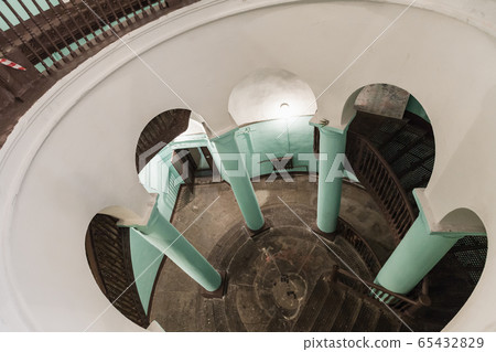 mpty round stairwell interior, Russia mpty round stairwell interior, Russia 65432829