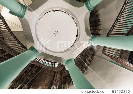 ound stairwell interior of a house in ound stairwell interior of a house in 65432830