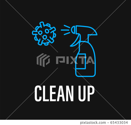 Clean up. Coronavirus protection campaign 65433034