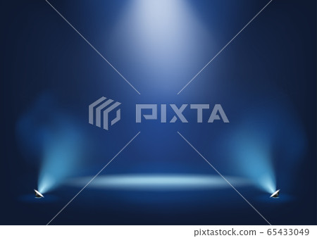 Illuminated stage with bright lights Template for 65433049