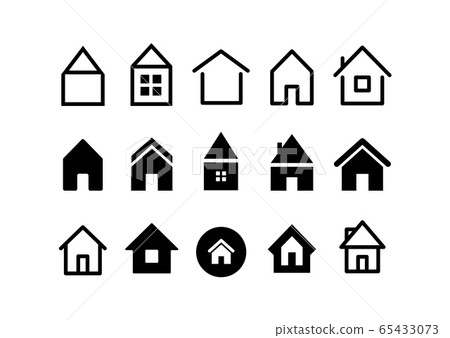 Vector collection of different house web icons 65433073