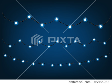Blue garlands on dark background. Vector clipart Blue garlands on dark background. Vector clipart 65433088