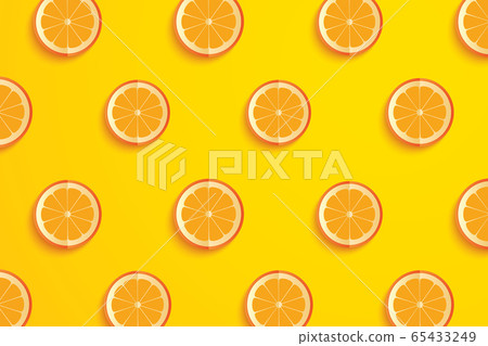 Slices of orange paper art summer background. - Stock Illustration ...