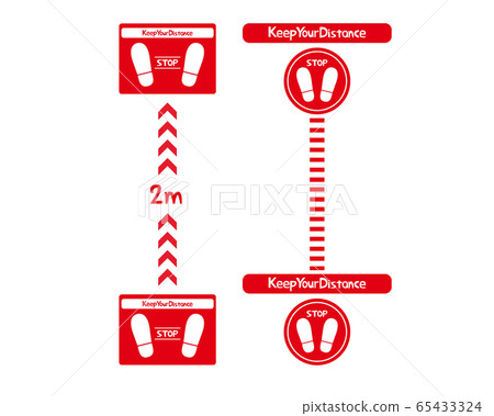 Social distance logo - Stock Illustration [65433324] - PIXTA