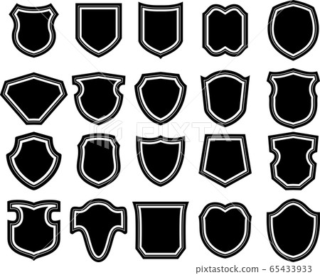 盾牌會徽獎牌裝飾框架獎排名符號集 65433933