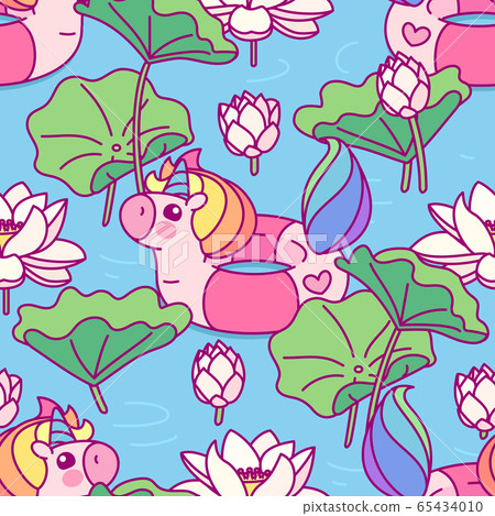 vector cute seamless pattern art - Stock Illustration [65434010] - PIXTA