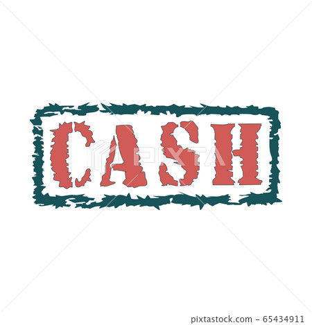 Rubber stamp with text cash inside, vector Rubber stamp with text cash inside, vector 65434911