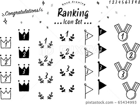 Handwritten style ranking icon 65434993