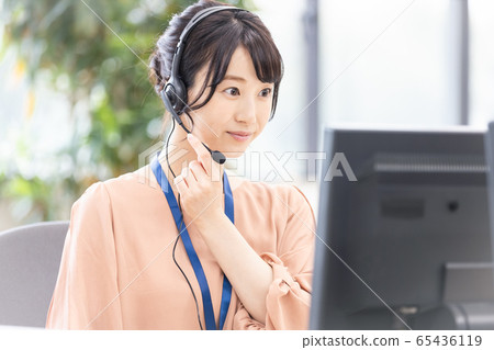 女人商務耳機 65436119