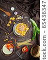 Mexican food mix colorful background Mexico 65436347