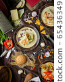 Mexican food mix colorful background Mexico 65436349