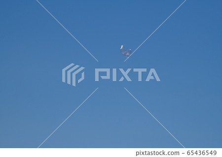Yokohama cityscape in Japan plastic bag floating in the blue sky and air Yokohama cityscape in Japan plastic bag floating in the blue sky and air 65436549