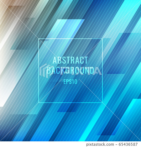 Abstract blue glowing stripes lines diagonal-插圖素材 [65436587] - PIXTA圖庫