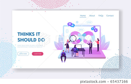 Devops Specialists Work Collaboration Website... - Stock Illustration ...