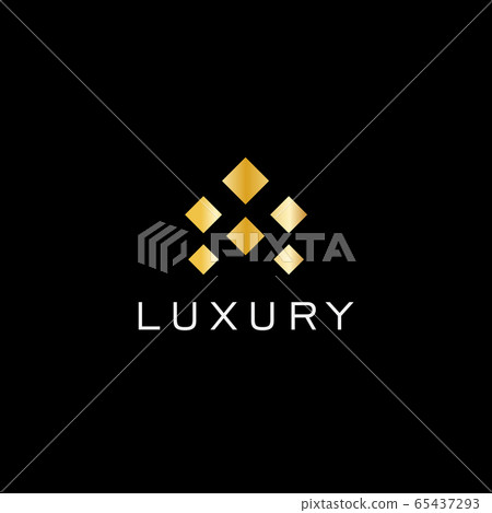 Abstract crown or earrings symbol, luxury creative style logo concept jewelry stores. Isolated vector symbol. 65437293