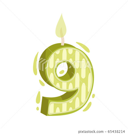 Birthday Number Candle as Festive Cake Decoration Element Vector Illustration Birthday Number Candle as Festive Cake Decoration Element Vector Illustration 65438214