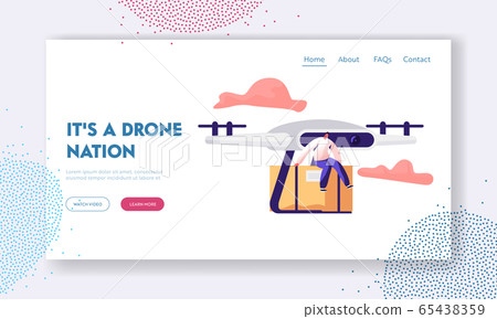 Futuristic Technologies in Post Mail and Shipping Service Website Landing Page. Tiny Male Character Sitting on Parcel Box Delivering with Drone by Air Web Page Banner. Cartoon Flat Vector Illustration Futuristic Technologies in Post Mail and Shipping Service Website Landing Page. Tiny Male Character Sitting on Parcel Box Delivering with Drone by Air Web Page Banner. Cartoon Flat Vector Illustration 65438359