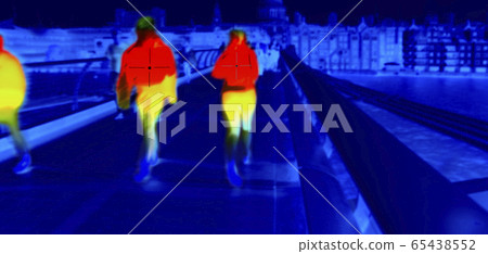 thermal scanner detecting infected people with thermal scanner detecting infected people with 65438552