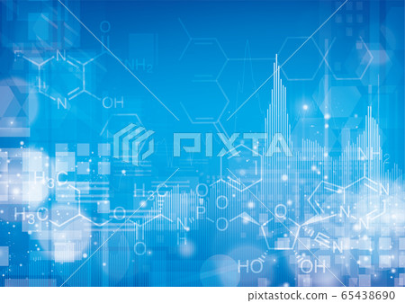 Blue abstract background with chemical formulas and graphs Blue abstract background with chemical formulas and graphs 65438690