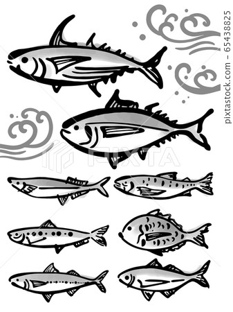 Sumi-e of fish 65438825