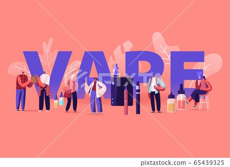 Vape Shop Business and Smoking Addiction... - Stock Illustration [65439325]  - PIXTA