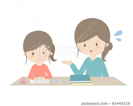 在家學習 在家辦公 父母和小孩 65440319